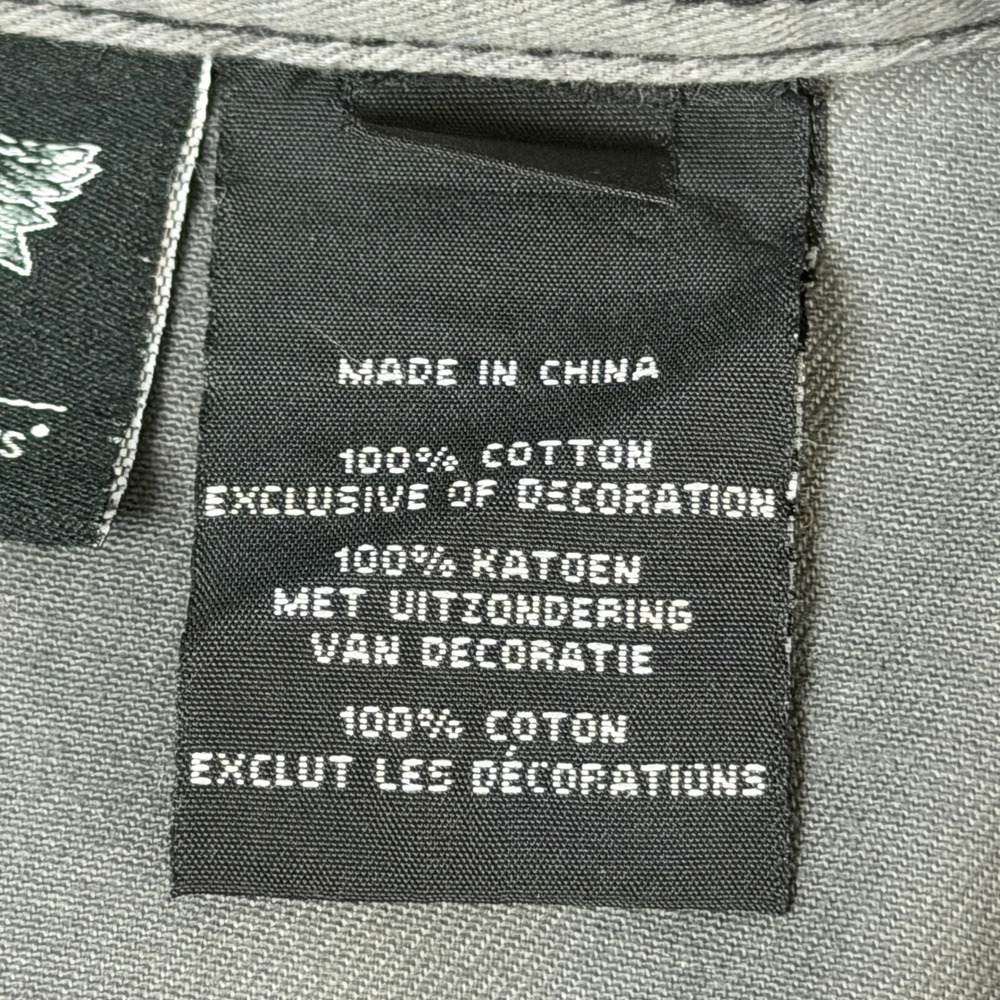 Harley-Davidson Men's XL Shirt Gray ShortSleeve Button Up Embroidered Eagle Back - Picture 7 of 10